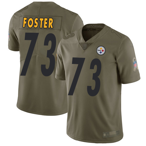 Youth Pittsburgh Steelers Football #73 Limited Olive Ramon Foster 2017 Salute to Service Nike NFL Jersey->youth nfl jersey->Youth Jersey